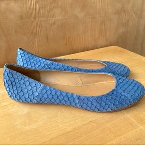 Miz Mooz Panther textured Ballet Flat Bright Blue